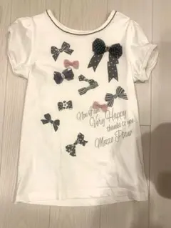 メゾピアノ160cm リボン柄Tシャツ Mezzo Piano 【匿名配送】