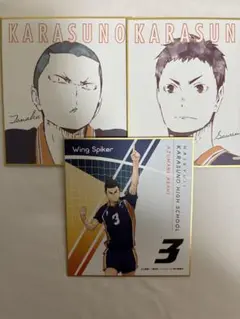 ハイキュー!!色紙 3枚セット （田中、澤村、東峰）