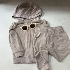 ベージュ スウェットセット 80