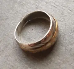 VINTAGE STERLING SILVER RING 12KGF