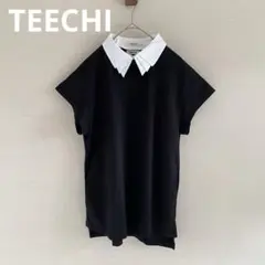 TEECHI スプーンカラー　付け襟　半袖　トップス　セット　ブラック