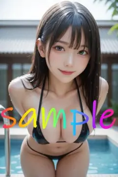s024　L版限定　AI美女　ポスター　水着　グラビア