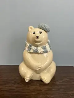 しろくま貯金箱　夏秋ミックス　ベレー帽コーデ