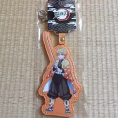 【新品】鬼滅の刃 善逸☆レザーストラップ キーホルダー