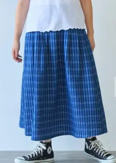 bulle de savon ジャカード チェック スカート