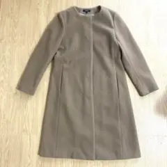 セオリー ウールコート ノーカラー ロングコート
