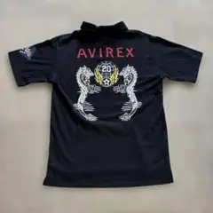 AVIREX ドラゴン刺繍 ポロシャツ 黒