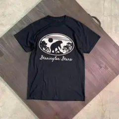 7SM1 両面プリントTシャツ　ベアー　半袖　インポート　黒　古着used