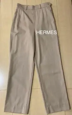 HERMES ワイドパンツ ガウチョパンツ サイズ36 ベージュ フランス製