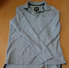 Abercrombie & Fitch グレー 長袖ポロシャツ M