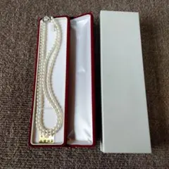 サン・アクセサリー淡水真珠 2連ネックレス ケース付き