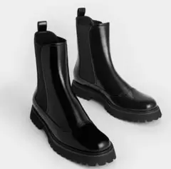 リージードソール チェルシーブーツ (Black)