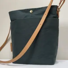 豊岡鞄TUTUMU Journey S レザーショルダーバッグ　カーキ