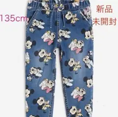 新品 H&M ディズニー ミッキー ミニー デニム ジョガーパンツ