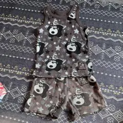 クマ柄タンクトップ＆ショートパンツセット