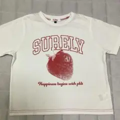 ピンクラテ⭐︎ストロベリープリントTシャツ⭐︎S(140)