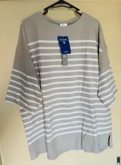 オーシバル　バスクシャツ　グレー✖️ホワイト　5サイズ
