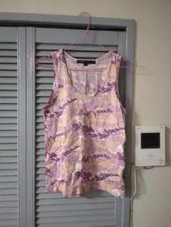美品★MARC JACOBSマークジェイコブス★波柄タンクトップSピンクパープル