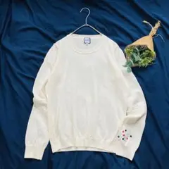 Jean Paul Gaultier ワンポイント刺繍クルーネックニット