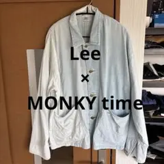 Lee×monky time ライトブルー ストライプジャケット