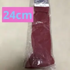 新品！アシックス　サッカーストッキング24cmマルーン