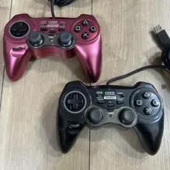 PS3 コントローラー ホリパッド3プロ　動作確認済み　ブラック　レッド