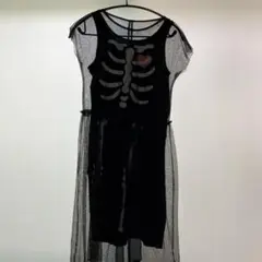 スケルトンデザイン ワンピース 140