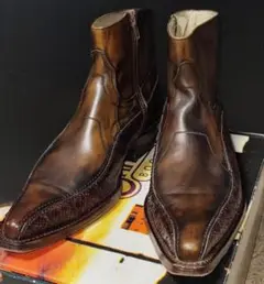 SANCHO １部パイソン皮使用　本革ブーツ　25.5cm