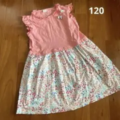 ノースリーブ花柄ワンピース 120サイズ