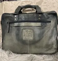 ヴィンテージ風　Heritage ダークグレー ビジネスバッグ A4対応