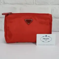【新品/未使用】 プラダ PRADA ポーチ 1NA011 Gカード付 レッド系