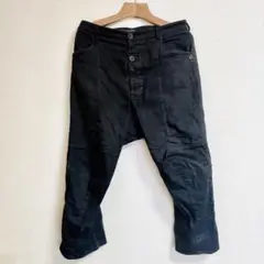 Nostrasantissima クロップドサルエルパンツ ブラックデニム