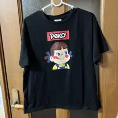 ♡⑩不二家♡Peko キャラクター ブラック Tシャツ 半袖3L