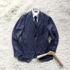 <美品>BOGLIOLI K.JACKET ネイビー ツイード ジャケット 52