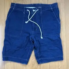 ビームスライツ ハーフパンツ 紺 L