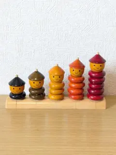 マヤオーガニック　Peppy Five ぺピーファイブ　知育玩具　木製 積み木