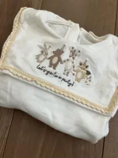 動物刺繍デザイン トレーナー コトリ　80