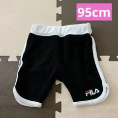 キッズ ズボン 半ズボン ハーフパンツ 子供服 FILA ブラック 95cm