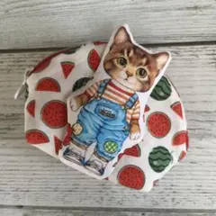 コヤンイサムチョン ミニラウンドファスナーポーチ リトルサンダー×レトロスイカ