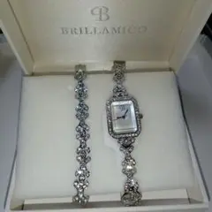 超美品❣️BRILLAMICO ブリラミコ ブレス腕時計 スワロフスキー付き