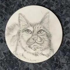 10cm円形ウッドボード＊原画＊お部屋が明るくなるアート