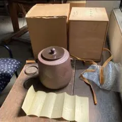 鉄瓶 手取釜 龍寳山文字入 釜師 佐藤浄清 茶釜 供箱付 茶道具 YB1 m78283459684_1.jpg?1730865874