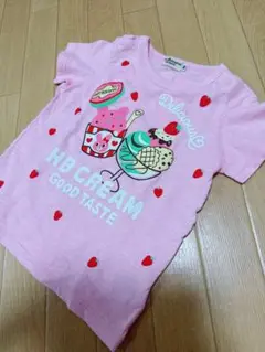 ホットビスケッツ　Tシャツ ミキハウス　90 うさこ　いちご