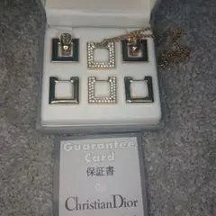 超希少 Christian Dior チェンジ ネックレス イヤリング セット
