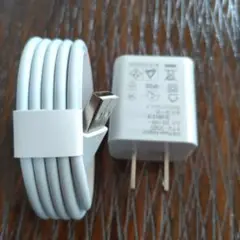 ホワイト USB-A 充電ケーブルとアダプターセット