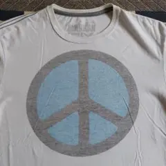 00s peace vintage t-shirt 染み込みプリント