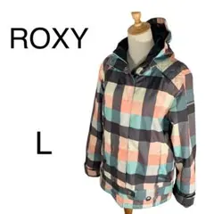 ROXY スノーウェア カラフル フード付きジャケット パウダースカート L