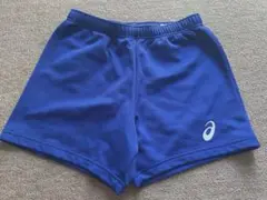 アシックス ゲームパンツ青