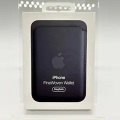 【新品未開封品】Apple 純正 FineWoven Wallet ブラック 黒