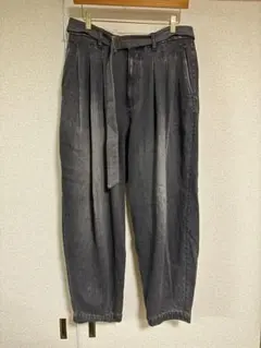 ATTACHMENT ベルト付きワイドパンツ